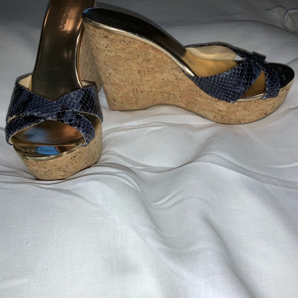 NEW Jimmy Choo Python Wedges Size 38.5 - Picture 4 of 4